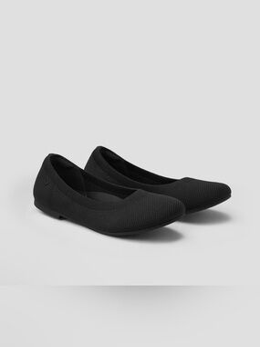 VIVAIA black fabric ballerina flats size 10